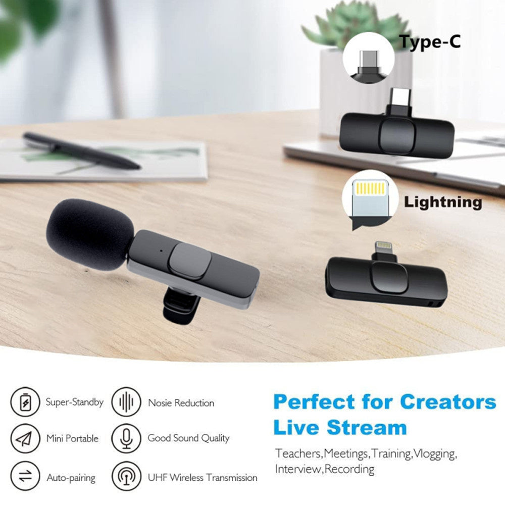 Crystal-Clear Wireless Mic for Effortless Streaming and Recording